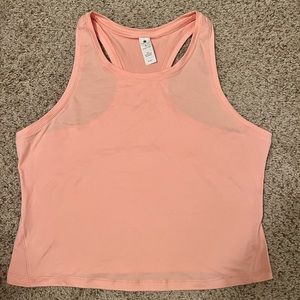 Stretchy pink workout tank